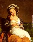 Elisabeth Louise Vigee-Le Brun Madame Vigee-Lebrun et sa fille, Jeanne-Lucie-Louise painting